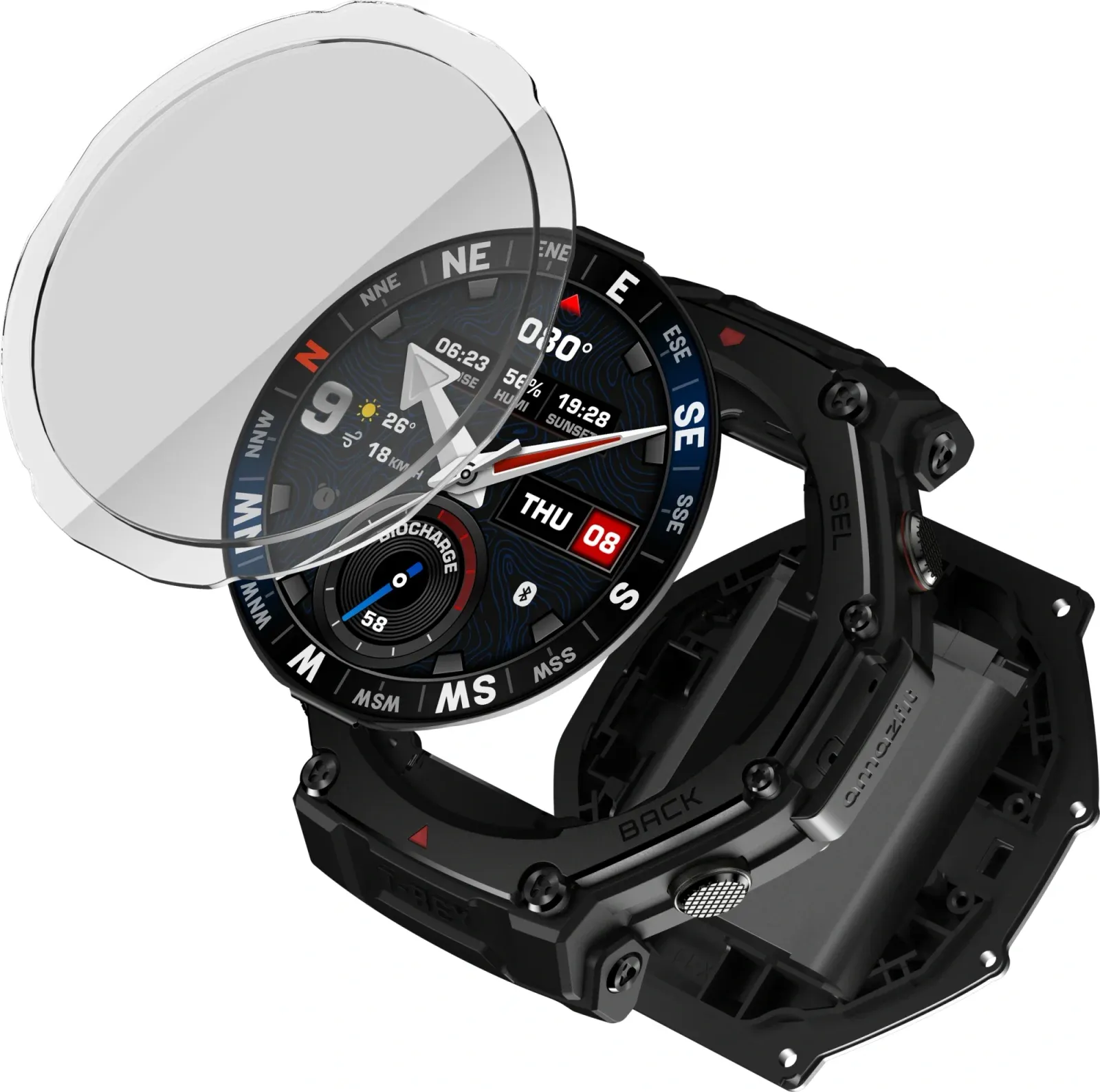 Смарт-часы Amazfit T-rex 3 Pro A2444 48мм 1.5 AMOLED корп.черный рем.черный разм.брасл.:145-210мм 1747201 - фото 7