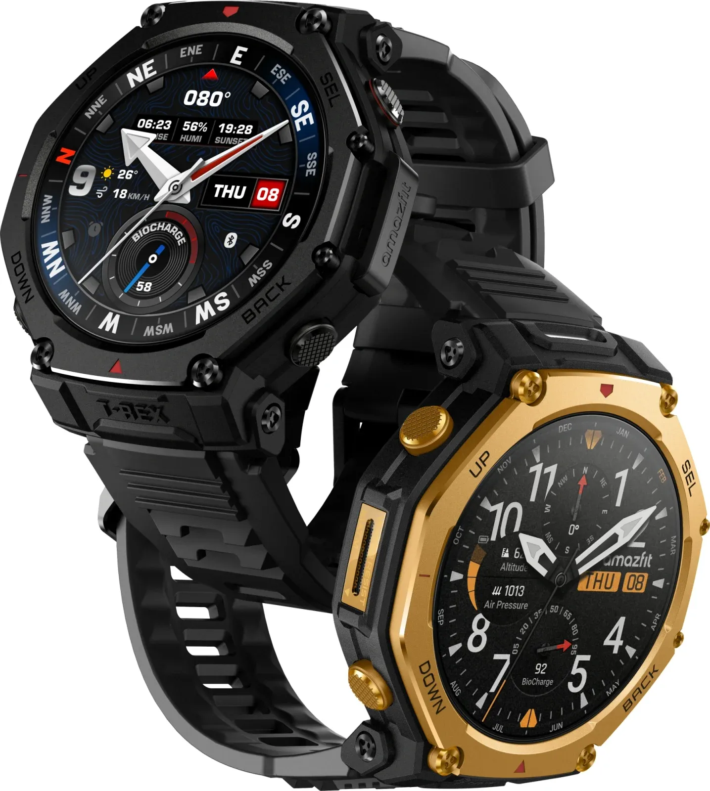 Смарт-часы Amazfit T-rex 3 Pro A2444 48мм 1.5 AMOLED корп.черный рем.черный разм.брасл.:145-210мм 1747201 - фото 8