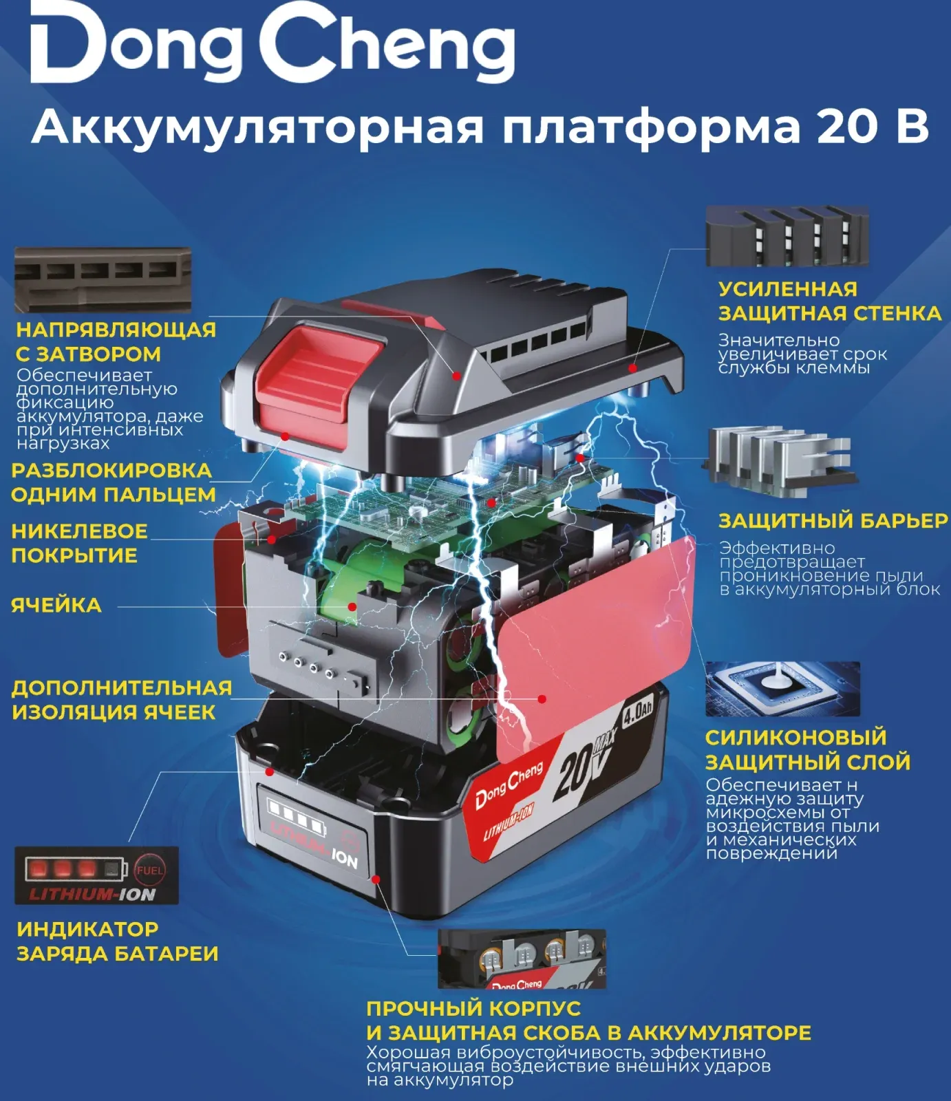 Зарядное устройство DongCheng FFCL20-02 - фото 3