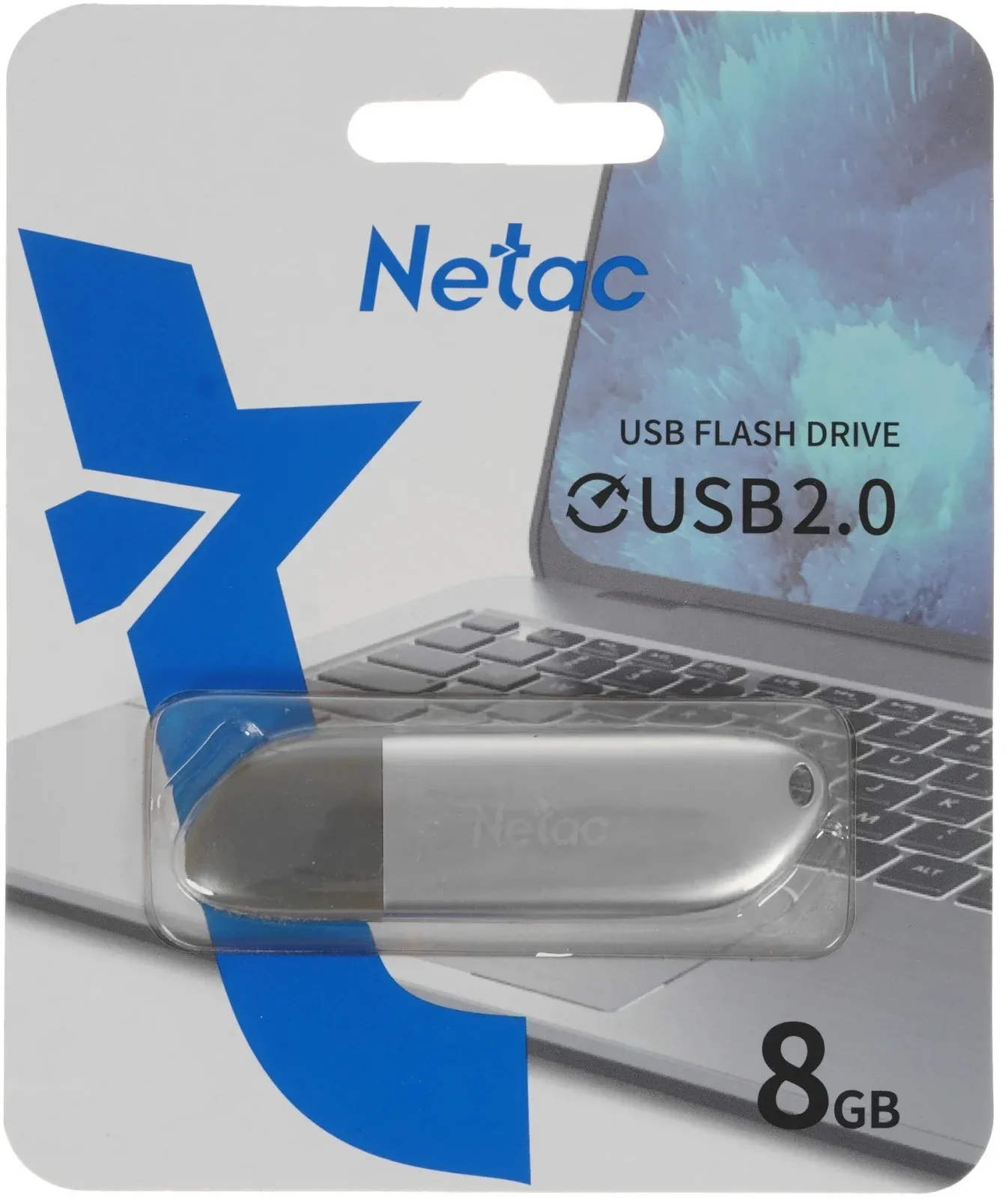 Флеш Диск Netac 8GB U352 NT03U352N-008G-20PN USB2.0 серебристый, 8 ГБ - фото 3