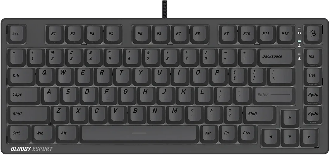 Клавиатура A4Tech MS76 темно-серый USB Multimedia for gamer LED кабель 1.8м - фото 4
