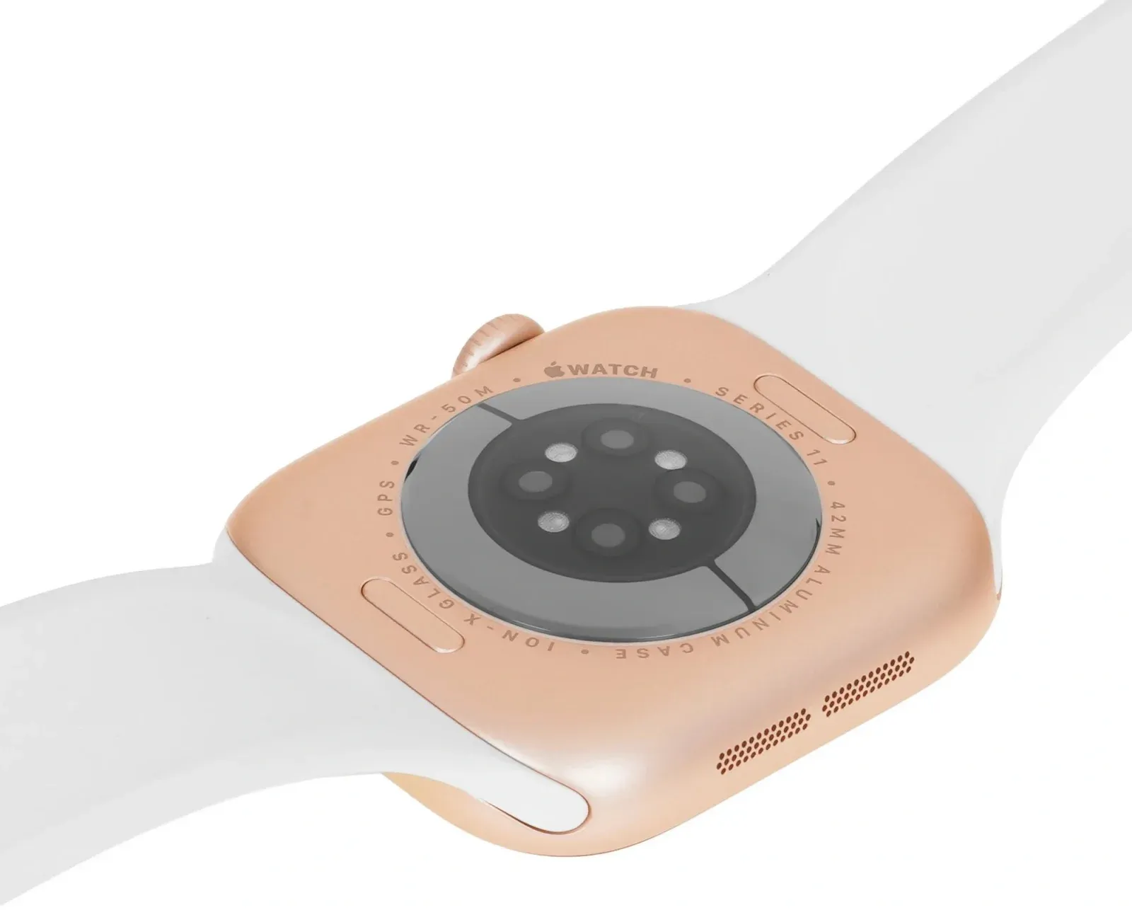 Смарт-часы Apple Watch Series 11 A3331 42мм OLED корп.розовое золото Sport Band рем.белый разм.брасл.:150-200мм MEU44LW/A - фото 8