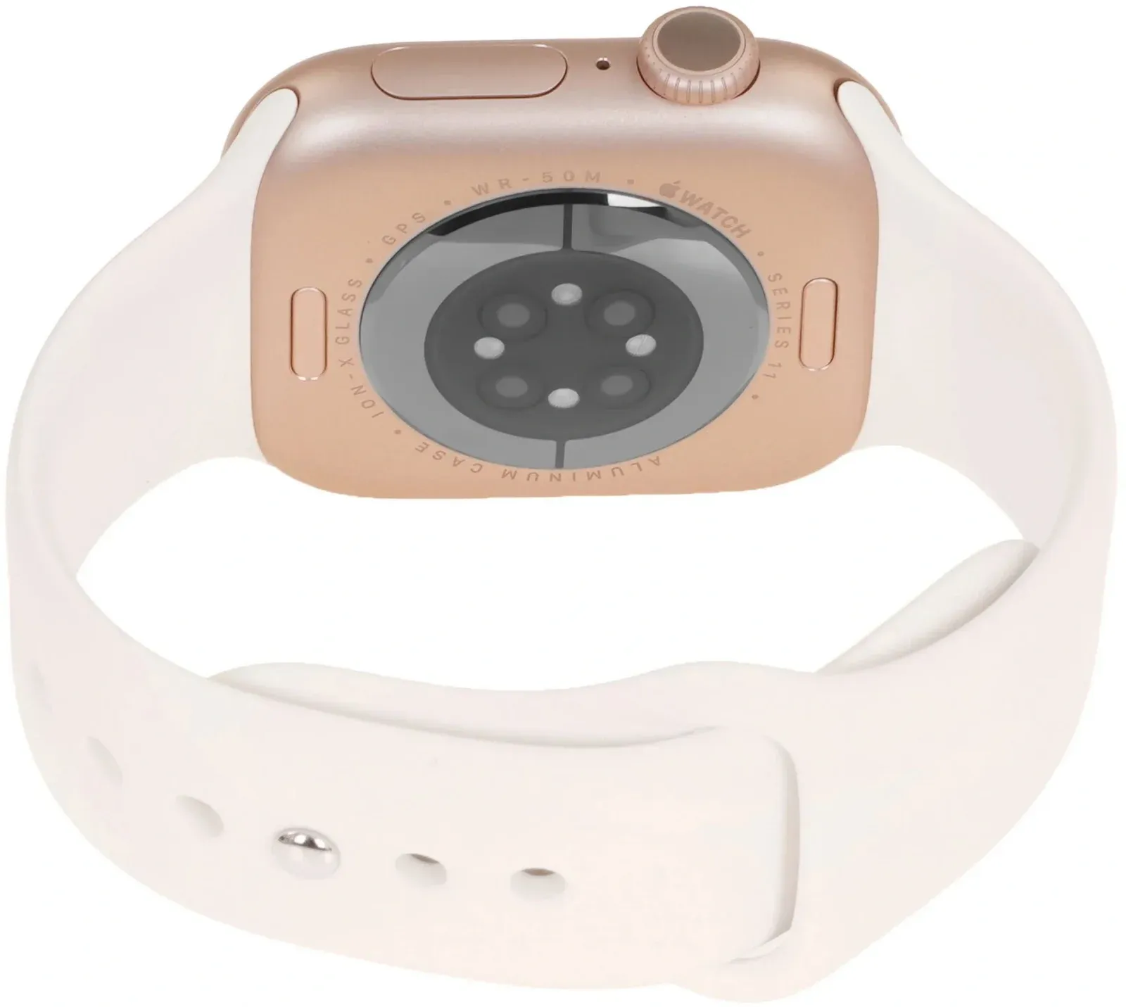 Смарт-часы Apple Watch Series 11 A3333 46мм OLED корп.розовое золото Sport Band рем.белый разм.брасл.:S/M MEV64LW/A - фото 6