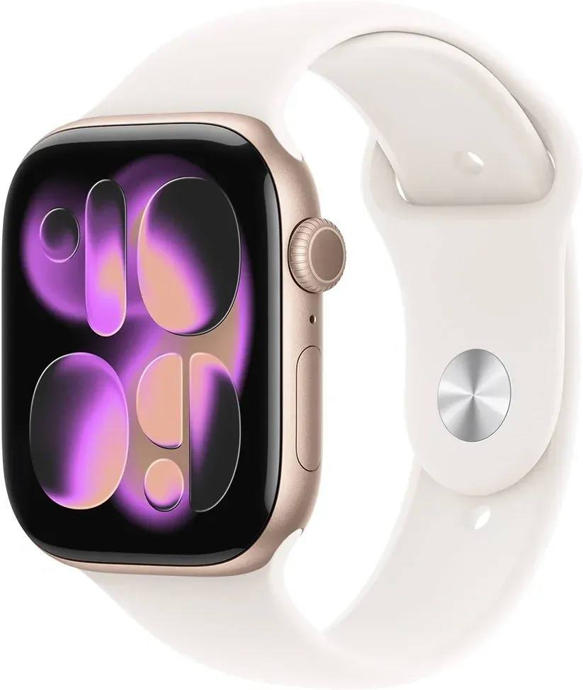 Смарт-часы Apple Watch Series 11 A3333 46мм OLED корп.розовое золото Sport Band рем.белый разм.брасл.:160-210мм MEV74LW/A - фото 2