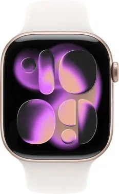 Смарт-часы Apple Watch Series 11 A3333 46мм OLED корп.розовое золото Sport Band рем.белый разм.брасл.:160-210мм MEV74LW/A - фото 7