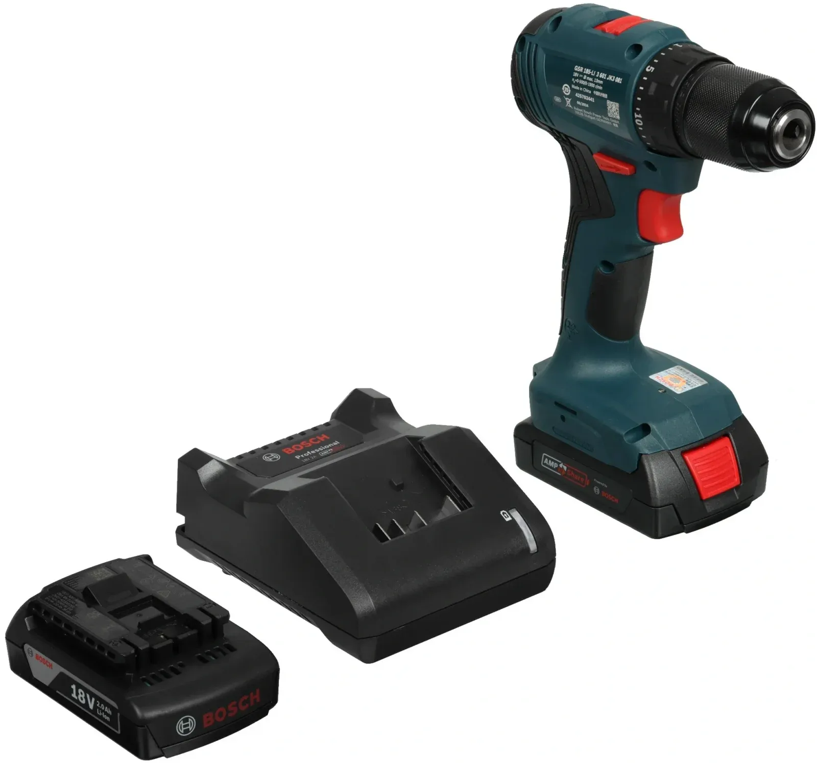 Дрель-шуруповерт Bosch GSR 185 LI аккум. патрон:быстрозажимной кейс в комплекте 06019K3080 - фото 2