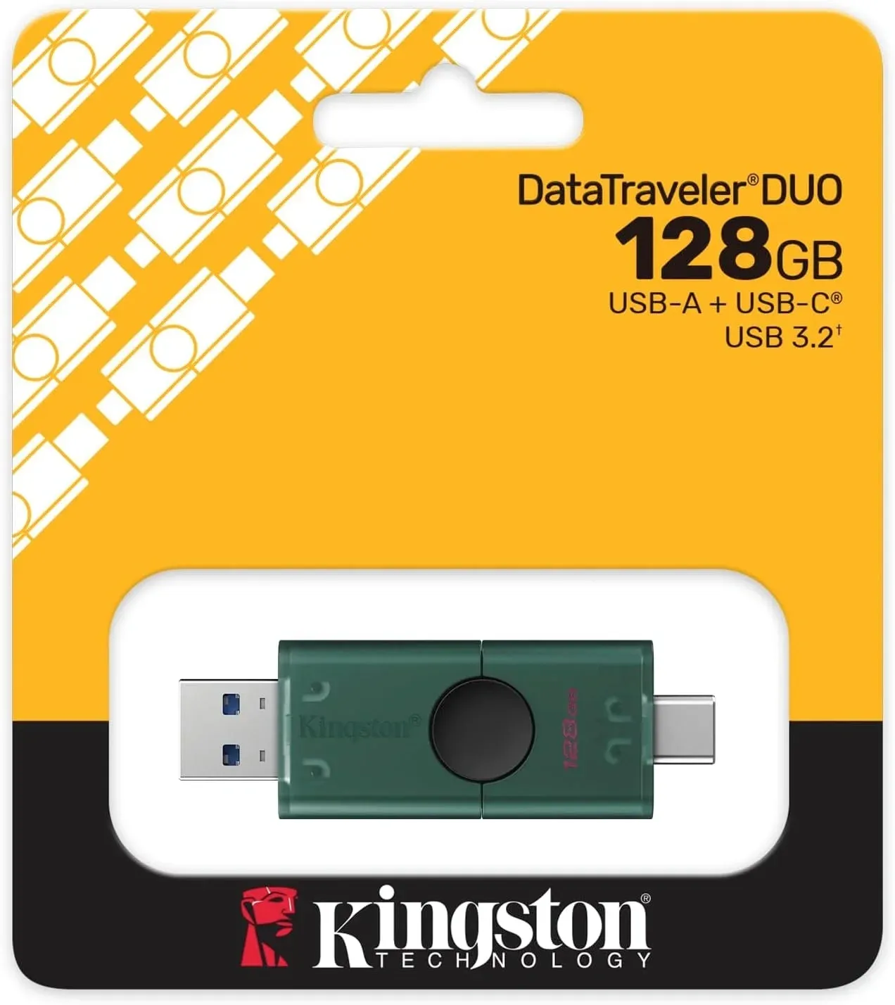 Флеш Диск Kingston 128GB DataTraveler Duo G2 DTDEG2/128GB USB3.0 зеленый/черный, 128 ГБ - фото 5