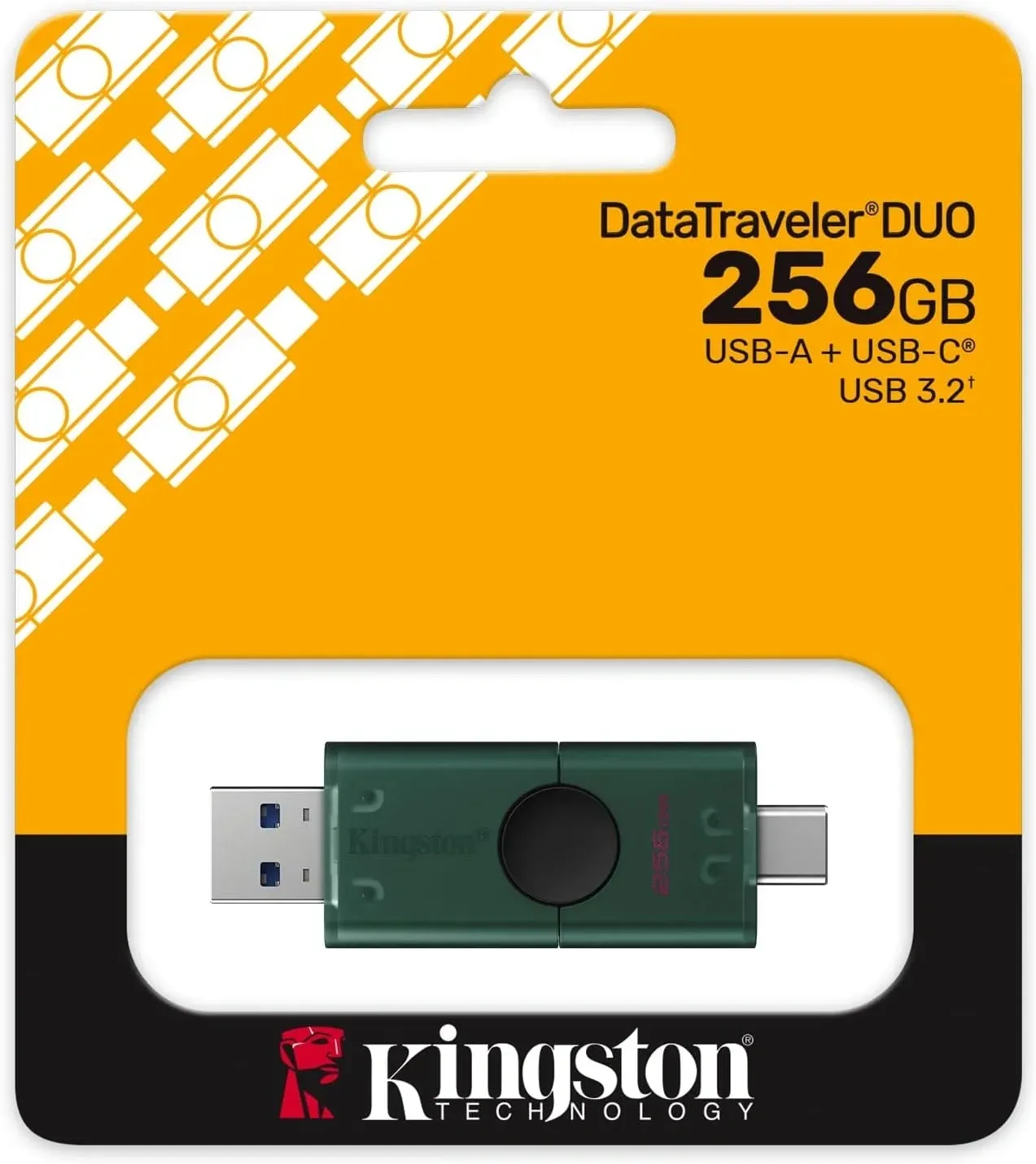 Флеш Диск Kingston 256GB DataTraveler Duo G2 DTDEG2/256GB USB3.0 зеленый/черный, 256 ГБ - фото 5