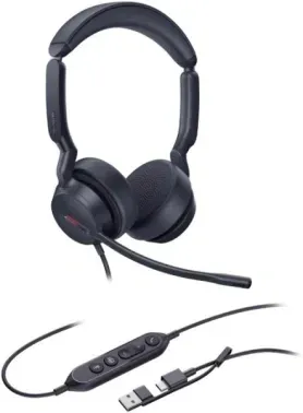 Наушники с микрофоном Yealink UH44 Dual UC USB-C/A черный 1.5м накладные USB оголовье UH44 - фото 3