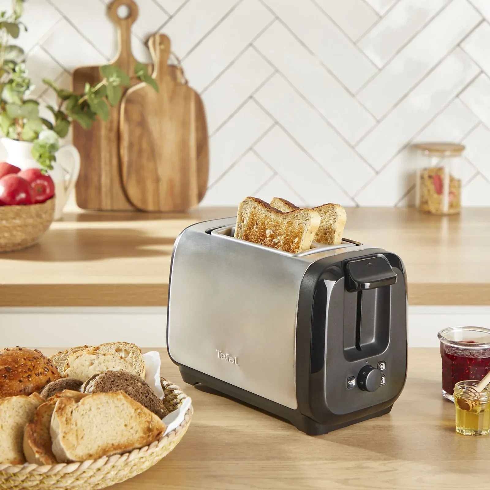 Тостер Tefal Express Metal TT5S1DE0 1200Вт серебристый/черный - фото 4