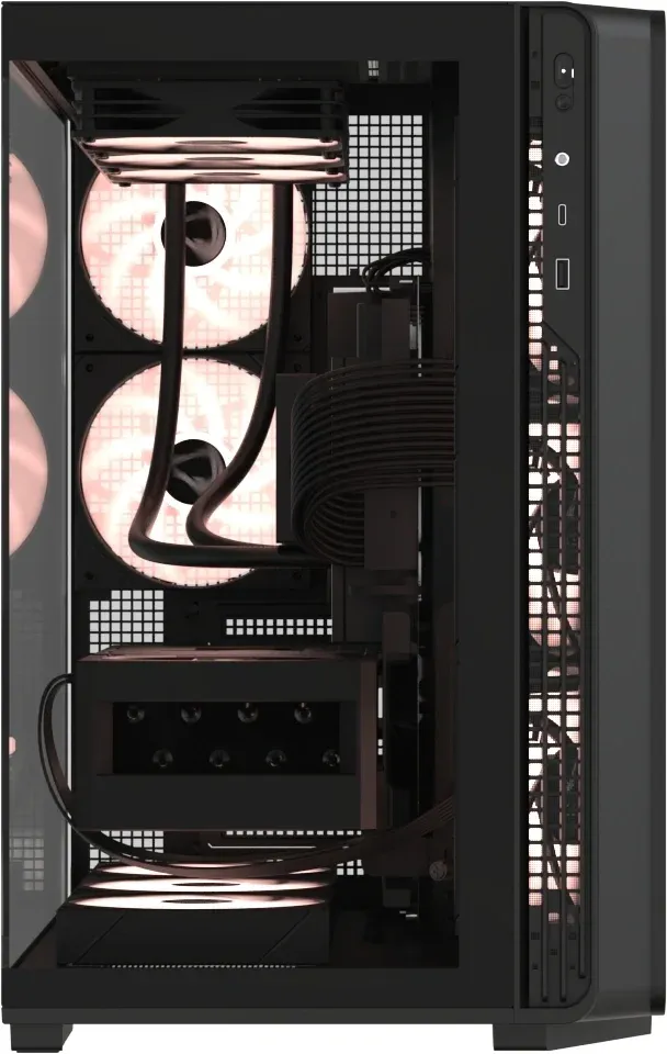 Корпус Formula Crystal Z7 черный без БП E-ATX 12x120mm 2x140mm 1xUSB3.0 audio bott PSU - фото 2