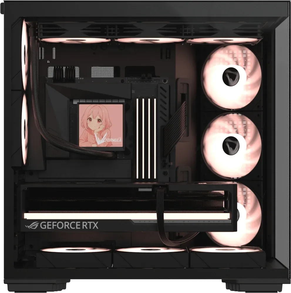 Корпус Formula Crystal Z7 черный без БП E-ATX 12x120mm 2x140mm 1xUSB3.0 audio bott PSU - фото 4