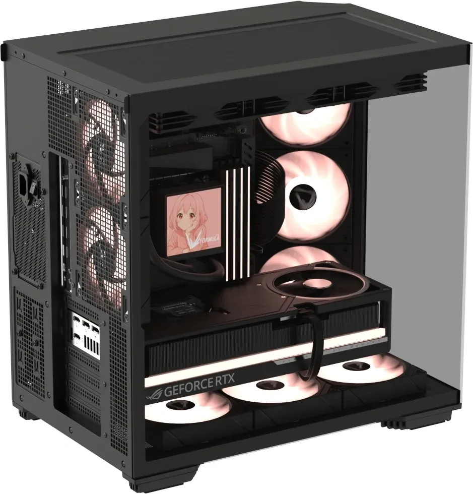 Корпус Formula Crystal Z7 черный без БП E-ATX 12x120mm 2x140mm 1xUSB3.0 audio bott PSU - фото 5