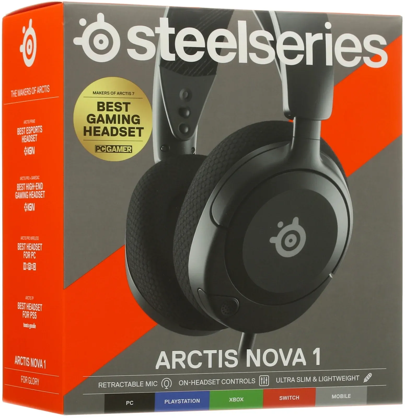 Наушники с микрофоном Steelseries Arctis Nova 1 черный 1.2м накладные оголовье 61606 - фото 8