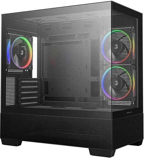 Корпус Deepcool CG380 3F черный без БП mATX 6x120mm 3x140mm 2xUSB3.0 audio bott PSU - фото 2