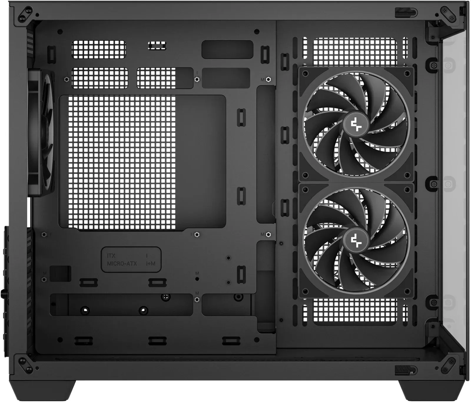 Корпус Deepcool CG330 3F черный без БП mATX 6x120mm 4x140mm 2xUSB2.0 1xUSB3.0 audio bott PSU - фото 4