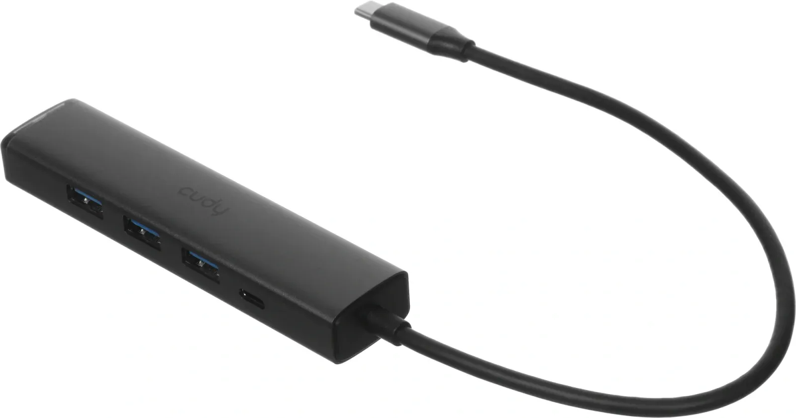 Разветвитель USB-C Cudy UH605 3порт. серый - фото 2