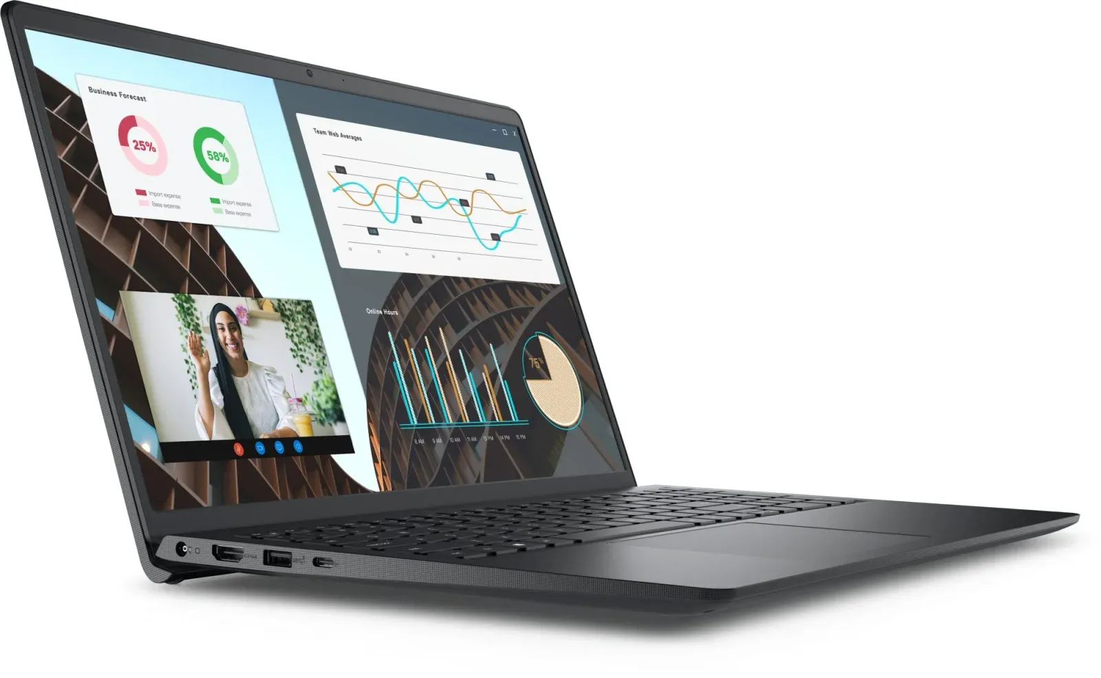 Ноутбук Dell Vostro 3530 Core i3 1305U 8Gb SSD512Gb Intel UHD Graphics 15.6 WVA FHD 1920x1080 Linux Ubuntu black WiFi BT Cam 3530-3640 - фото 3