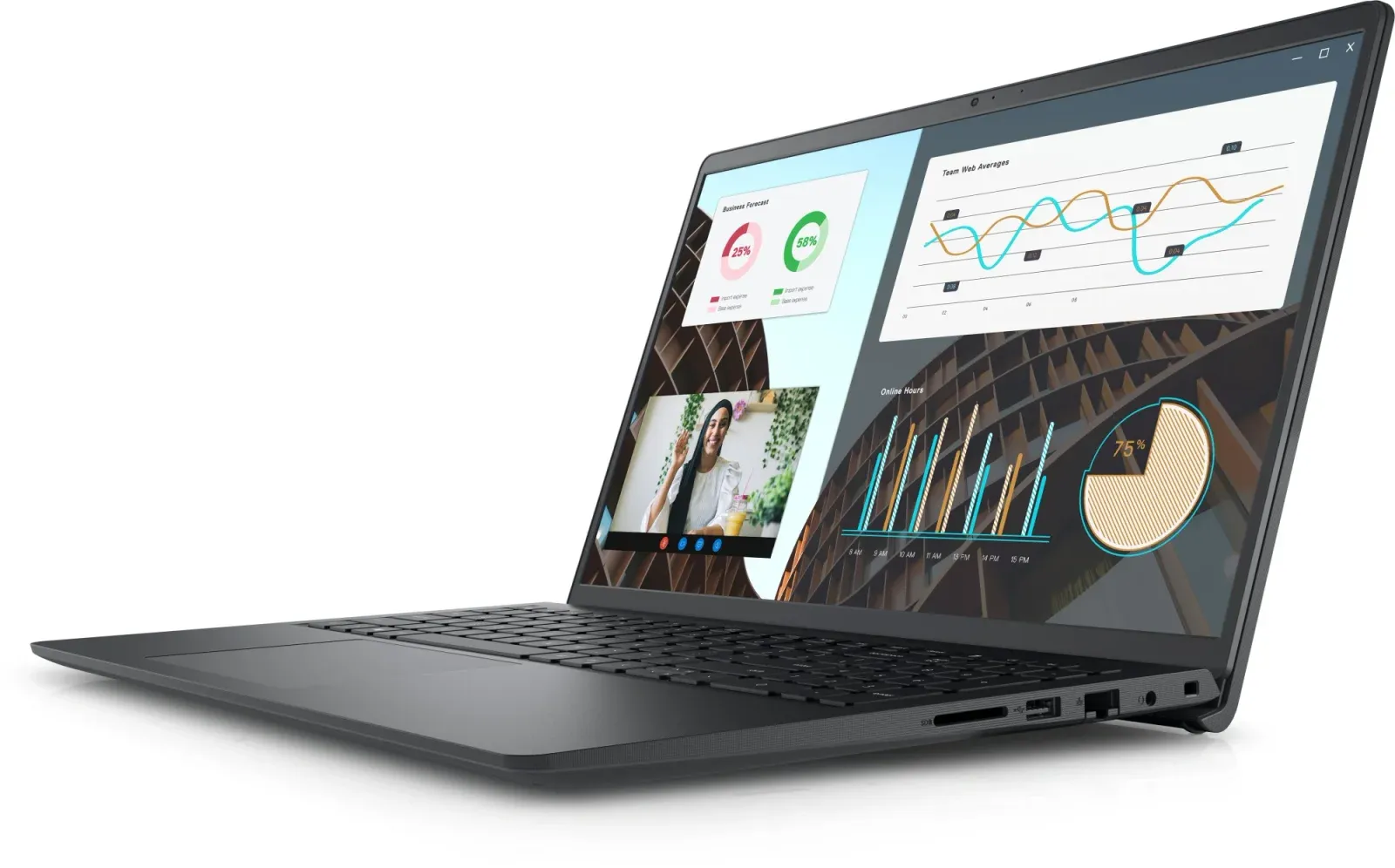 Ноутбук Dell Vostro 3530 Core i3 1305U 8Gb SSD512Gb Intel UHD Graphics 15.6 WVA FHD 1920x1080 Linux Ubuntu black WiFi BT Cam 3530-3640 - фото 4