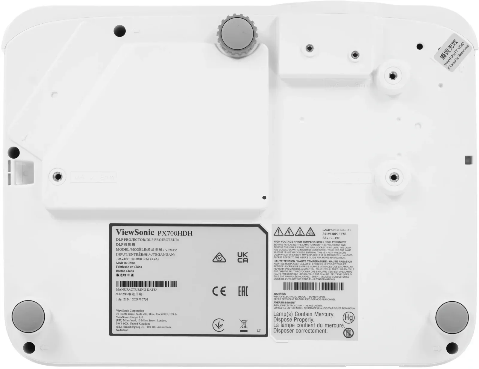 Проектор ViewSonic PX700HDH DLP 3700Lm ANSI 1920x1080 22000:1 ресурс лампы:20000часов 2xHDMI 2.4кг, белый - фото 8