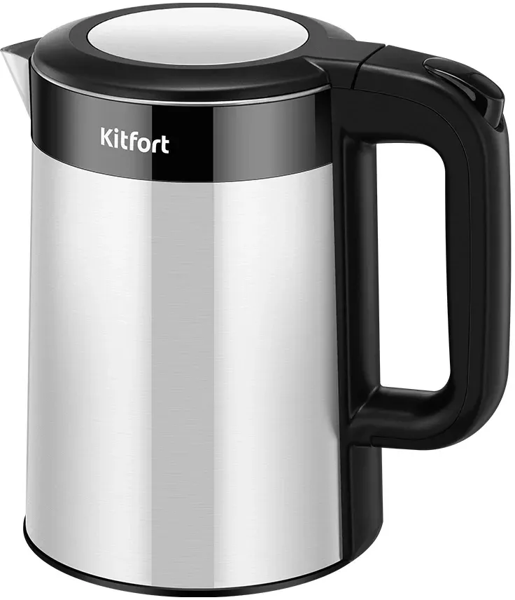 Чайник электрический Kitfort КТ-6691 1.5л. 1500Вт черный/нержавеющая сталь корпус: нерж.сталь/пластик - фото 2