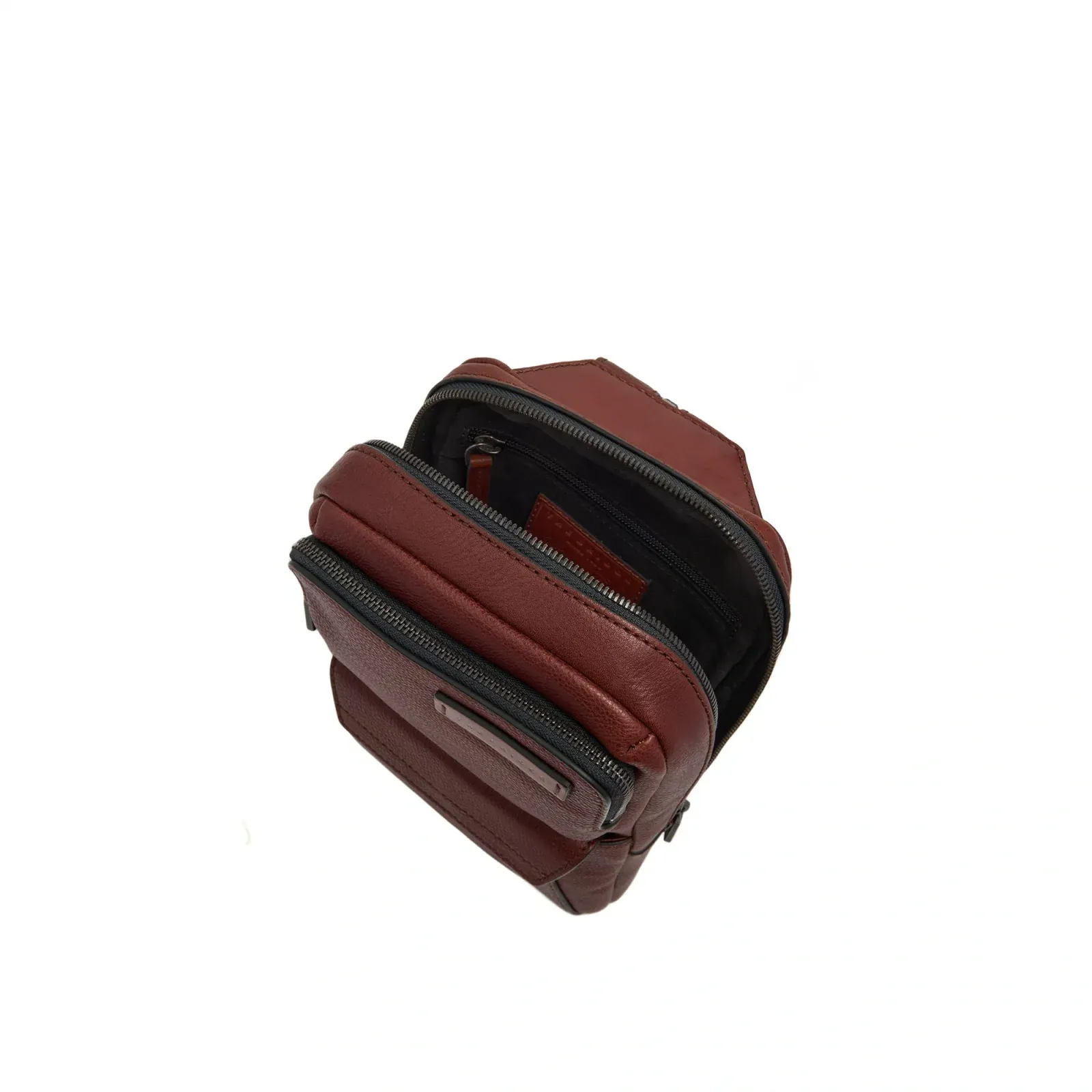 Рюкзак слинг мужской The Bridge Ludovico 053126LZ/1A коричневый кожа - фото 5