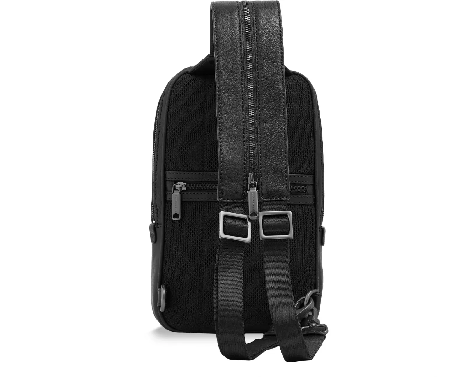 Рюкзак слинг мужской The Bridge Ludovico 053126LZ/7R черный кожа - фото 2
