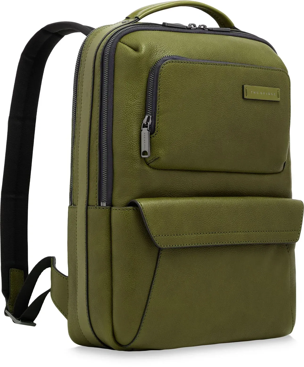 Рюкзак мужской The Bridge Ludovico 063116LZ/00G оливковый кожа - фото 2