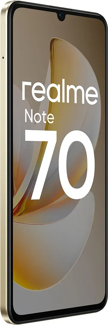 Смартфон Realme RMX5313 Note 70 128Gb 6Gb золотой моноблок 3G 4G 6.7 720x1600 Android 15 13Mpix 802.11 a/b/g/n/ac NFC GPS GSM900/1800 GSM1900 Protect - фото 3
