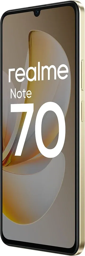 Смартфон Realme RMX5313 Note 70 128Gb 6Gb золотой моноблок 3G 4G 6.7 720x1600 Android 15 13Mpix 802.11 a/b/g/n/ac NFC GPS GSM900/1800 GSM1900 Protect - фото 4