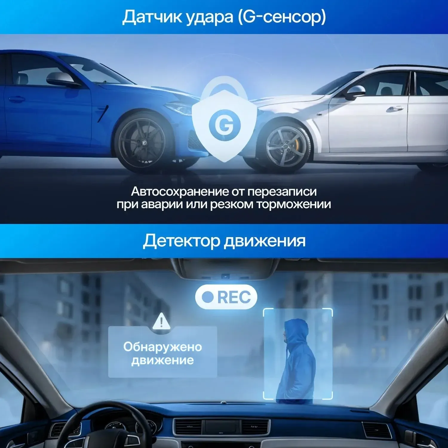 Видеорегистратор TrendVision VICTORY DUAL черный 2Mpix 1080x1920 1080p 170гр. GP6248 - фото 7