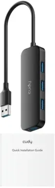 Разветвитель USB 3.0 Cudy UH40A 4порт. черный - фото 6