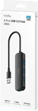 Разветвитель USB 3.0 Cudy UH40A 4порт. черный - фото 7
