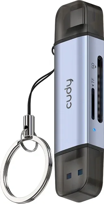 Разветвитель USB 3.2 Cudy UH200 2порт. серебристый - фото 2