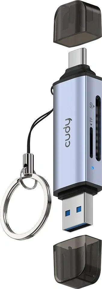Разветвитель USB 3.2 Cudy UH200 2порт. серебристый - фото 3
