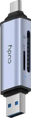 Разветвитель USB 3.2 Cudy UH200 2порт. серебристый - фото 5