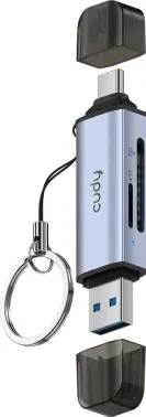 Разветвитель USB 3.2 Cudy UH200 2порт. серебристый - фото 7