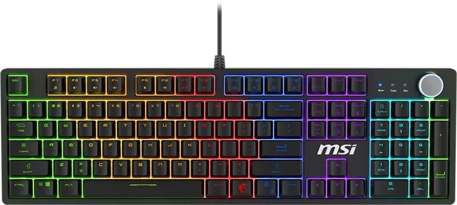 Клавиатура MSI GK320 механическая черный USB Multimedia for gamer LED S11-04RU259-HH9 кабель 1.6м - фото 3