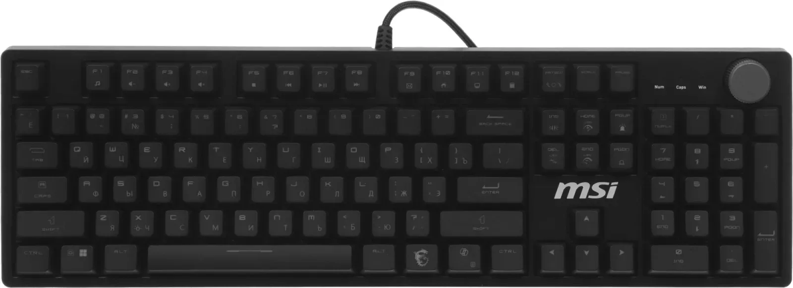 Клавиатура MSI GK320 механическая черный USB Multimedia for gamer LED S11-04RU259-HH9 кабель 1.6м - фото 5