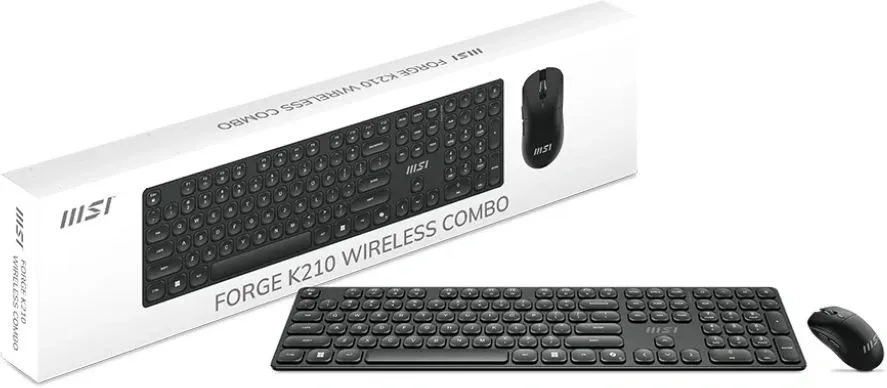 Клавиатура + мышь MSI Forge K210 Combo клав:черный мышь:черный USB беспроводная S11-43RU213-Y92 - фото 3