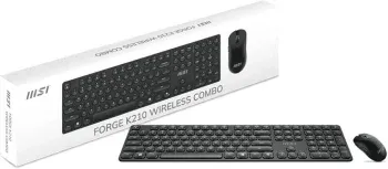 Клавиатура + мышь MSI Forge K210 Combo клав:черный мышь:черный USB беспроводная S11-43RU213-Y92 - фото 8