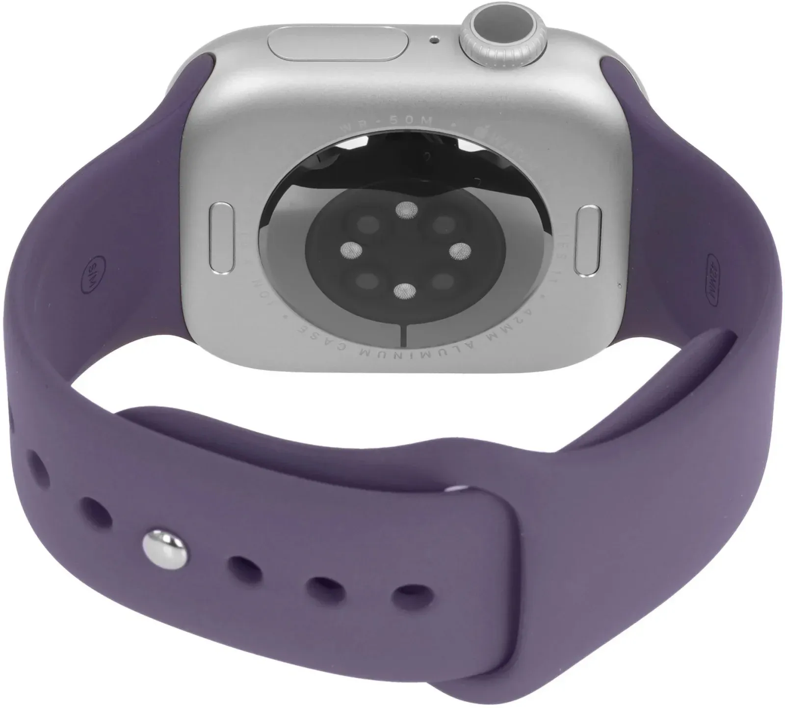 Смарт-часы Apple Watch Series 11 A3331 42мм OLED корп.серебристый Sport Band рем.фиолетовый разм.брасл.:S/M MEU64LW/A - фото 6