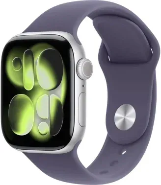 Смарт-часы Apple Watch Series 11 A3331 42мм OLED корп.серебристый Sport Band рем.фиолетовый разм.брасл.:S/M MEU64LW/A - фото 8