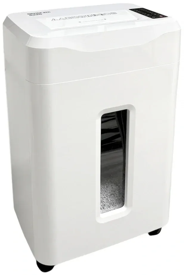 Шредер Office Kit S225 1,9х12 белый секр.P-5 фрагменты 18лист. 35лтр. скобы пл.карты CD - фото 2
