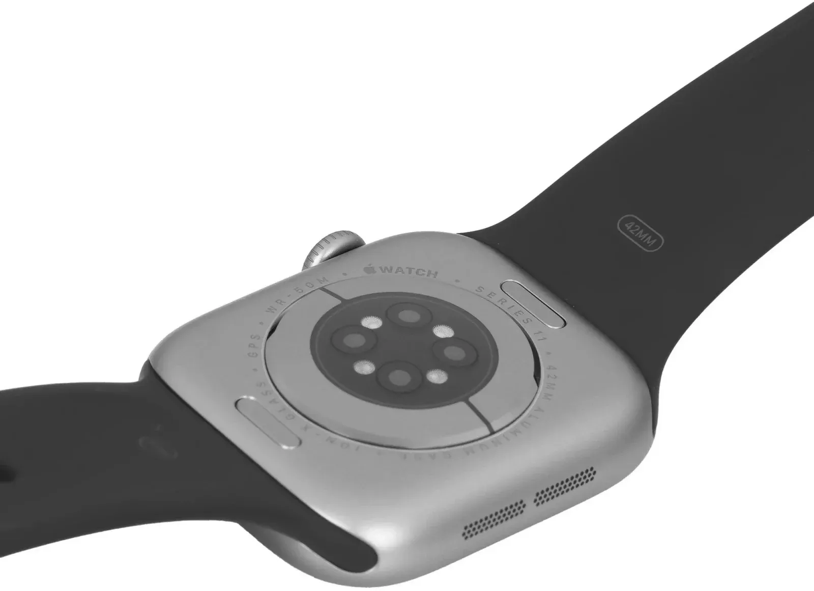 Смарт-часы Apple Watch Series 11 A3331 42мм OLED корп.серый космос Sport Band рем.черный разм.брасл.:M/L MEQX4LW/A - фото 7