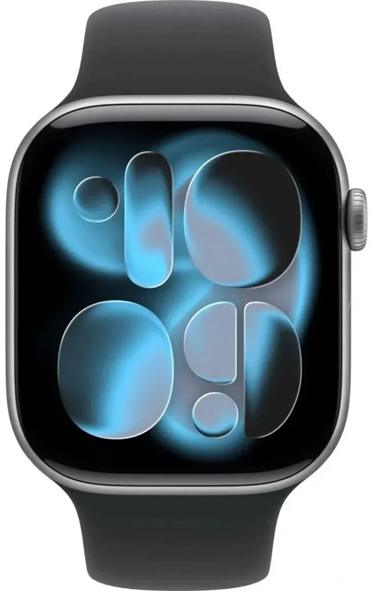 Смарт-часы Apple Watch Series 11 A3333 46мм OLED корп.серый космос Sport Band рем.черный разм.брасл.:M/L MEV44LW/A - фото 2