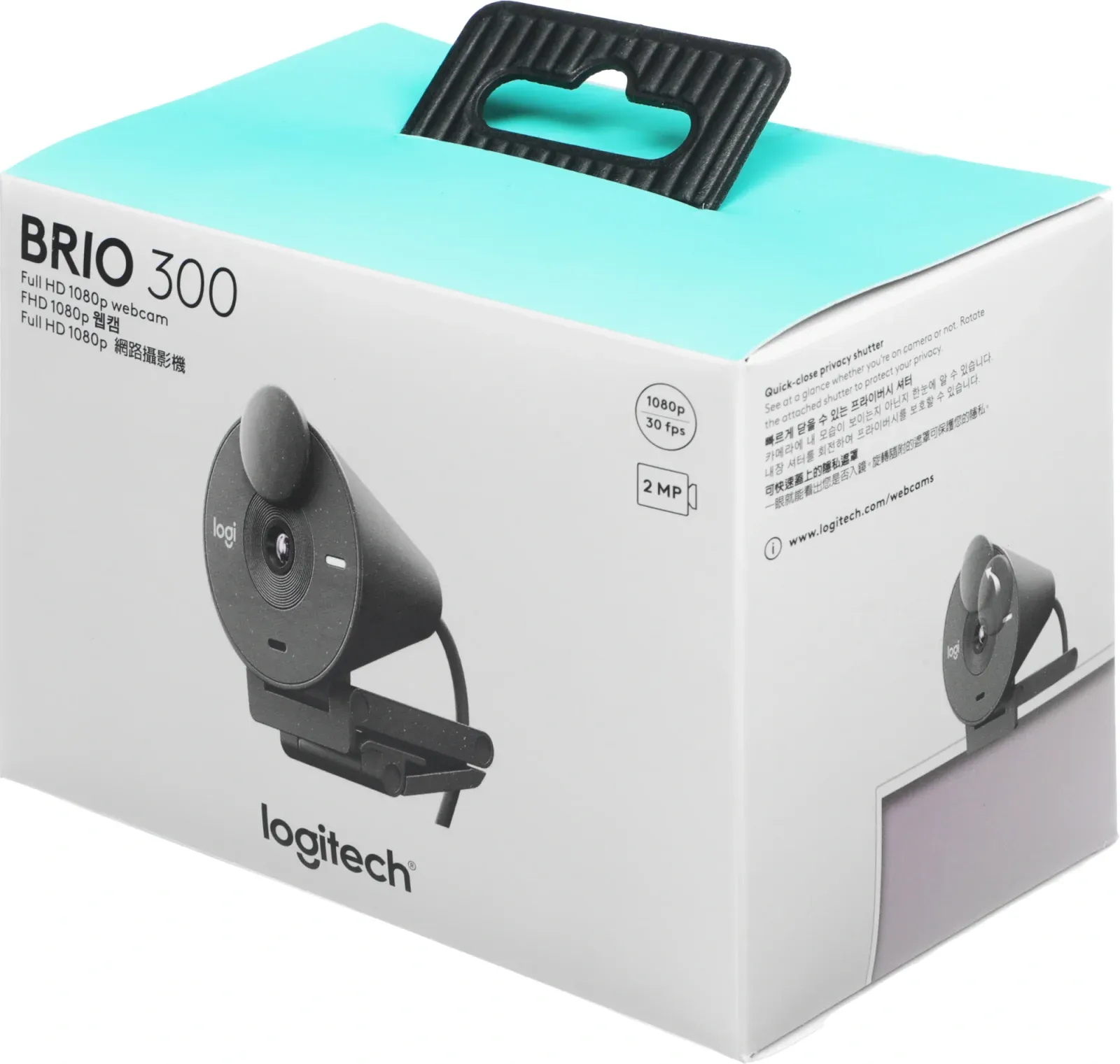 Камера Web Logitech HD Webcam Brio 300 графитовый 2Mpix 1920x1080 USB Type-C с микрофоном 960-001437 - фото 6