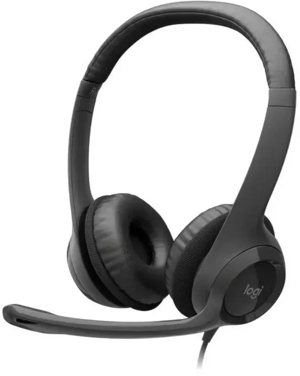 Гарнитуры наушники с микрофоном LOGITECH H390 черный - фото 1