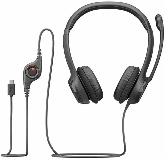 Гарнитуры наушники с микрофоном LOGITECH H390 черный - фото 2