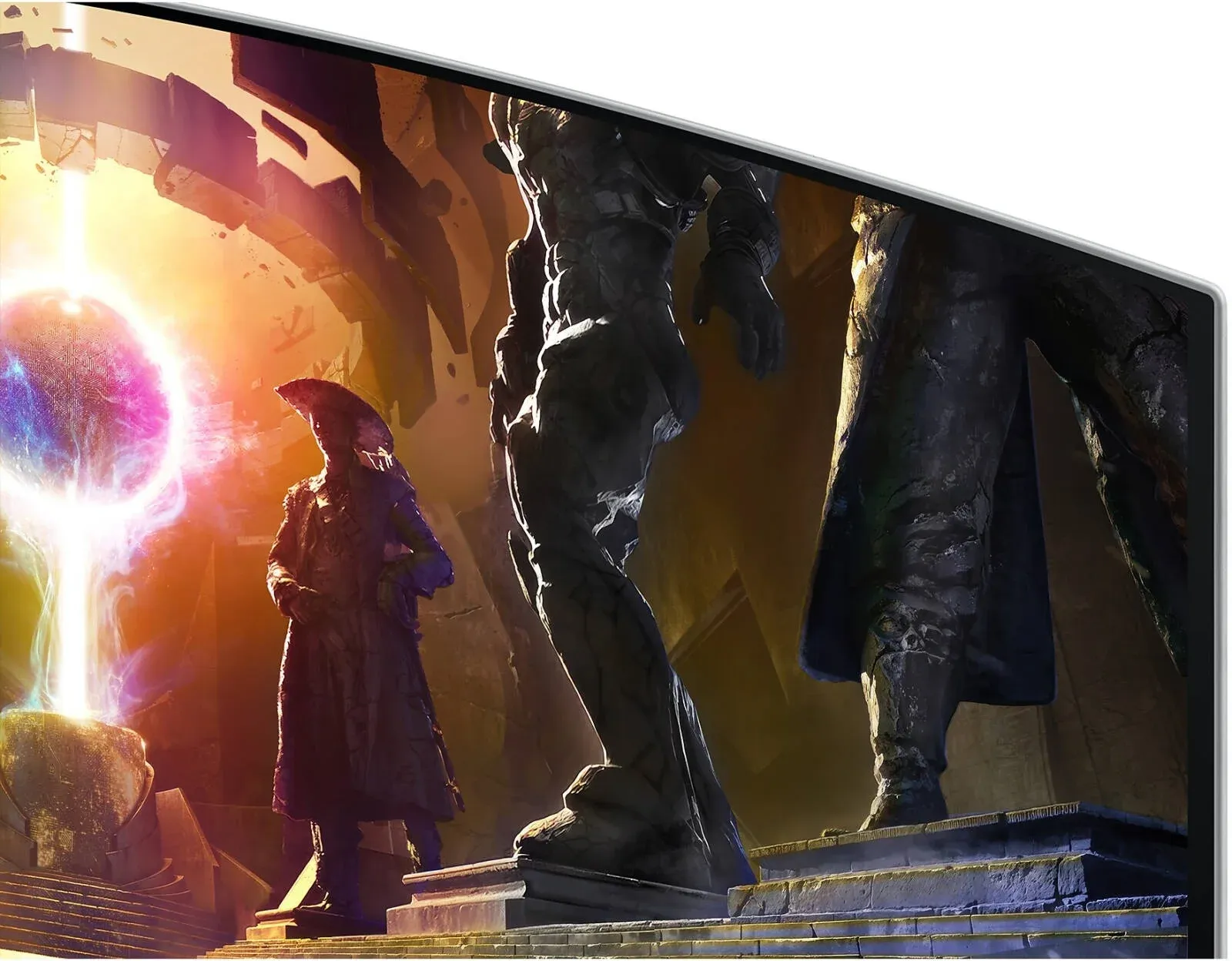Монитор Samsung 34 Odyssey OLED G8 S34DG852SMXUE серебристый OLED LED 21:9 M/M полуматовая HAS 250cd 178гр/178гр 3440x1440 175Hz DP UW USB 7.5кг - фото 7